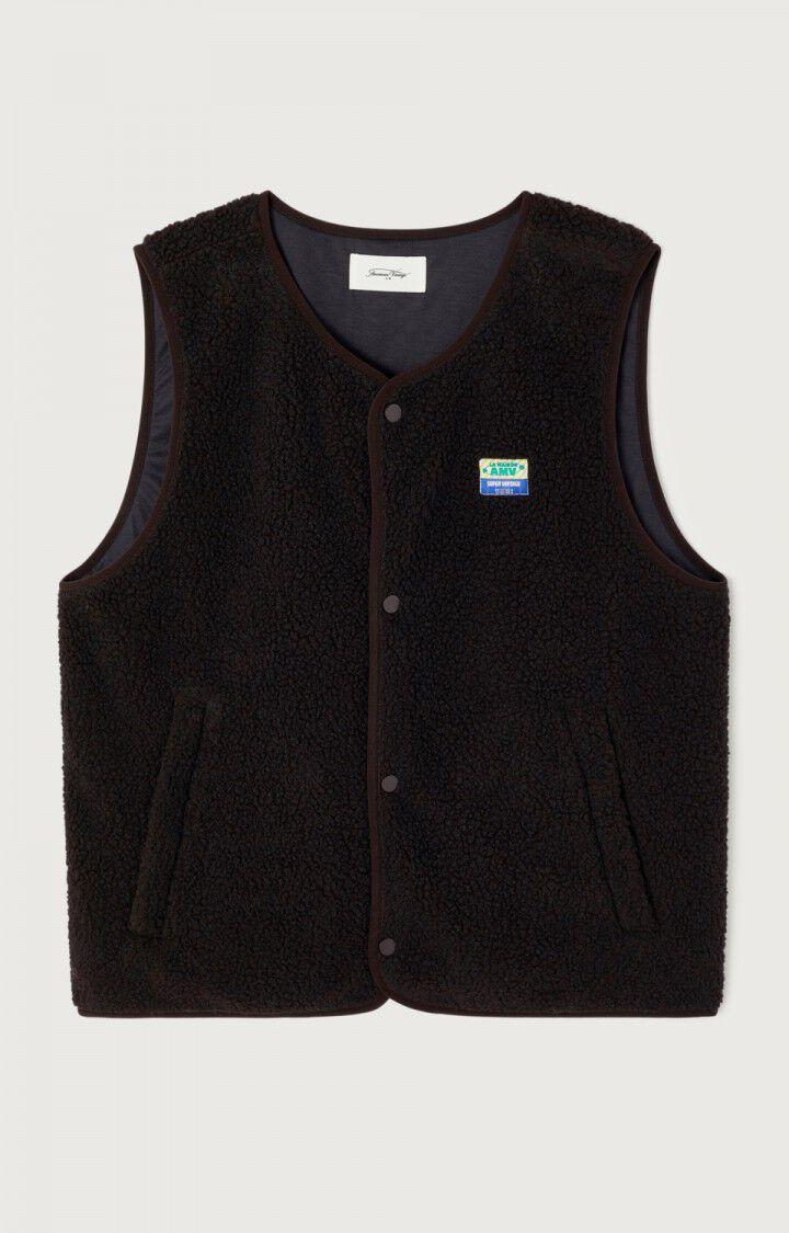 American Vintage Hoktown BrownieTeddyfleece Weste Herren dunkelbraun